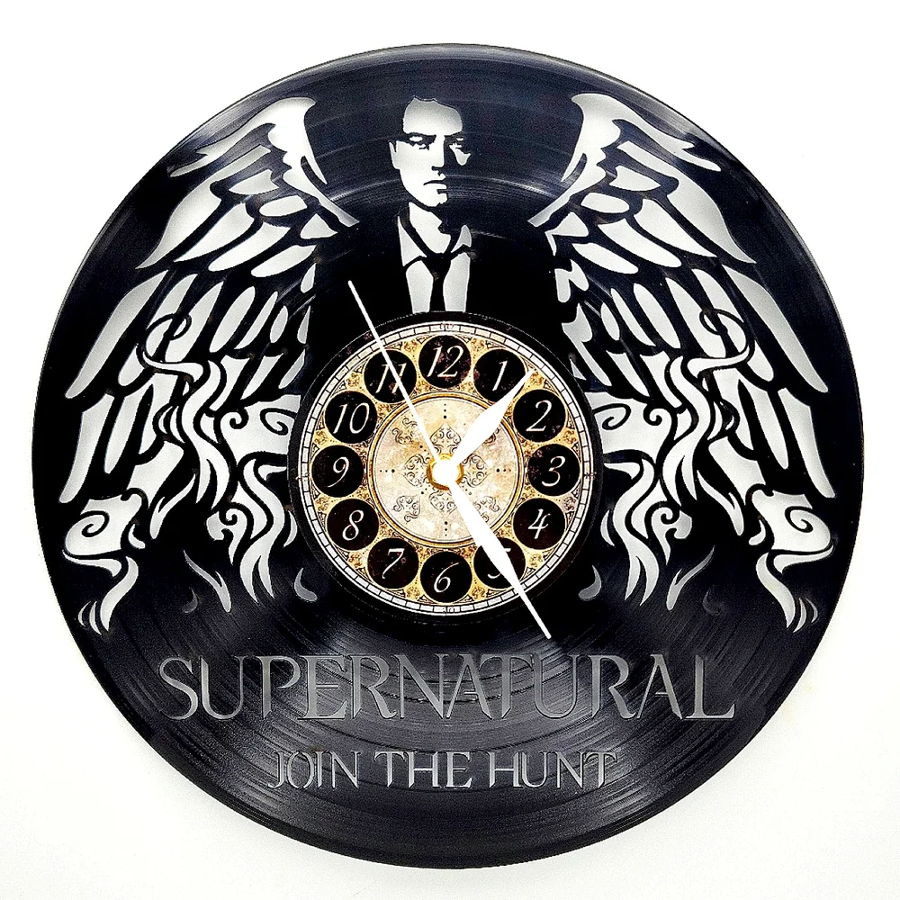 SUPERNATURAL vinyl record clock